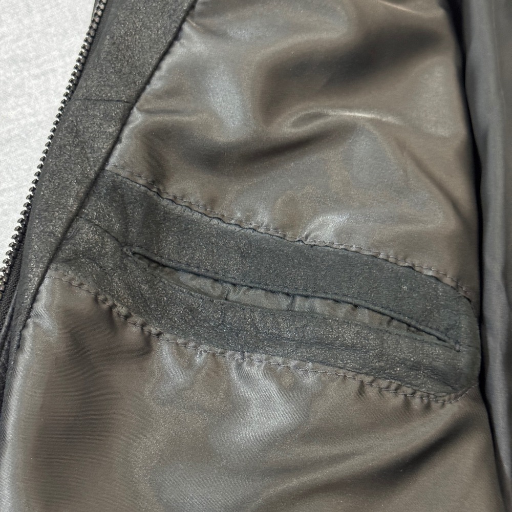 Remy Leather Mens Black Bomber Jacket Made in USA Vintage Size Medium - Picture 8 of 12